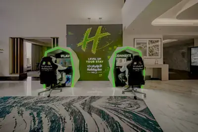 Holiday Inn Elite Gaming Pods in Saudi Arabia offering guests premium esports gaming experience