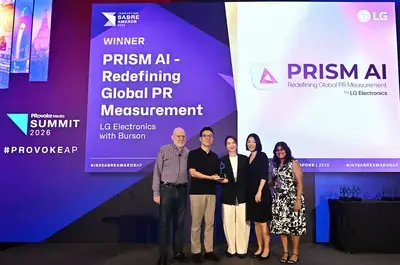 LG Electronics' PRISM AI platform wins Best AI Tool award at 2026 IN2 SABRE Awards Asia-Pacific