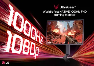 LG UltraGear G5 gaming monitor with 1000Hz refresh rate